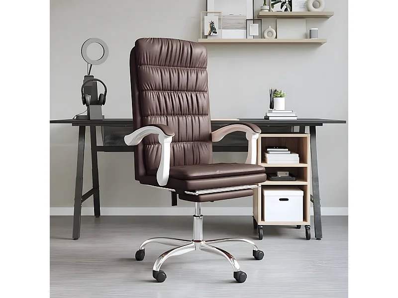 Fauteuil inclinable de bureau Marron Similicuir