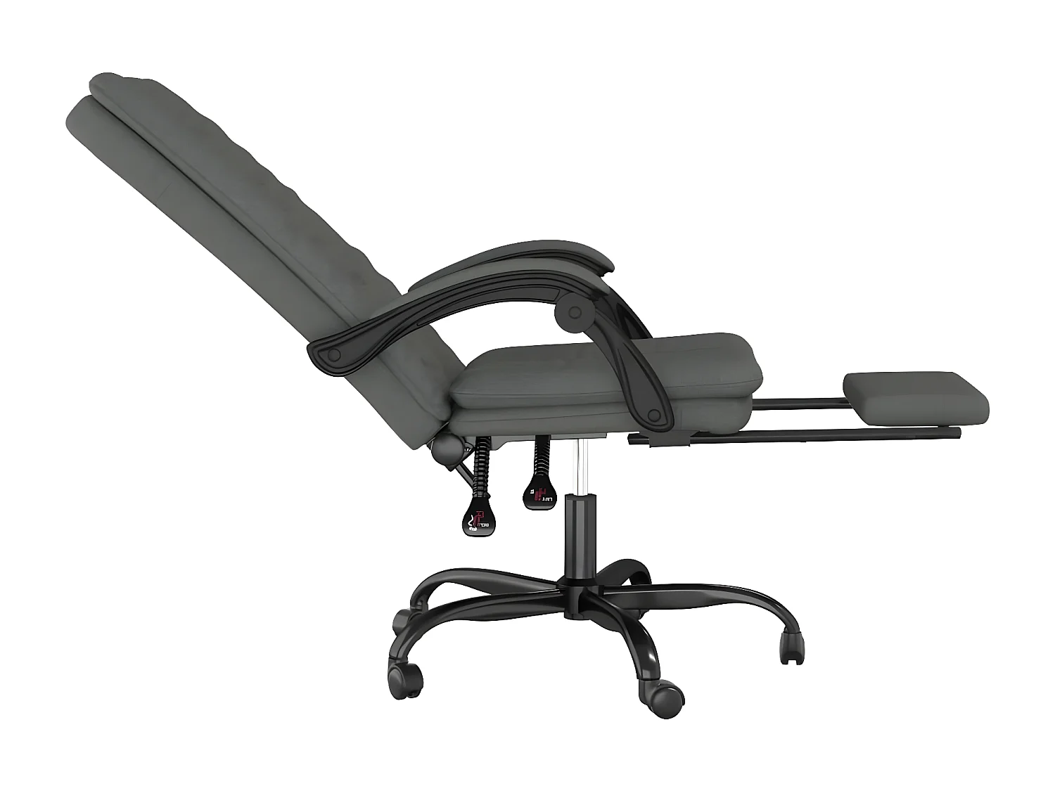Fauteuil inclinable de bureau Gris foncé Tissu