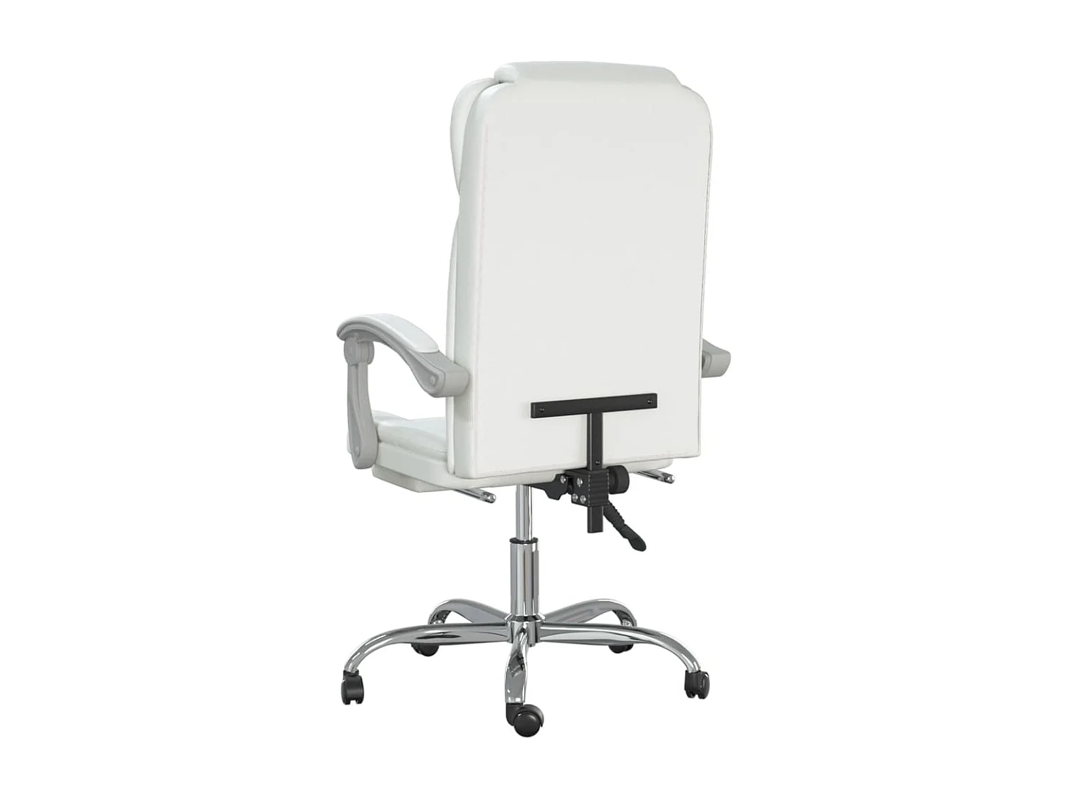 Cadeira de escritório reclinável couro artificial branco