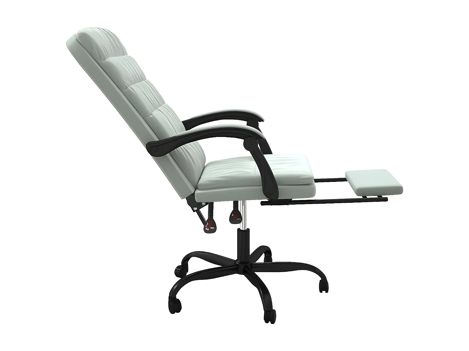 Cadeira de escritório reclinável veludo cinzento-claro