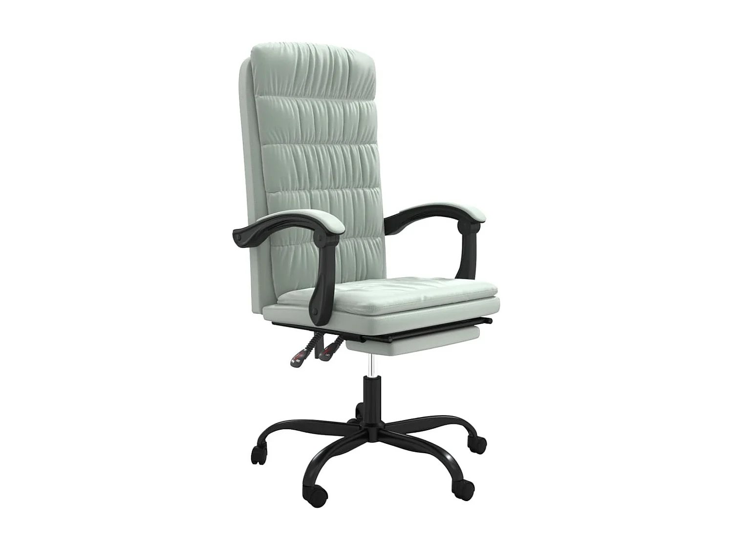 Cadeira de escritório reclinável veludo cinzento-claro