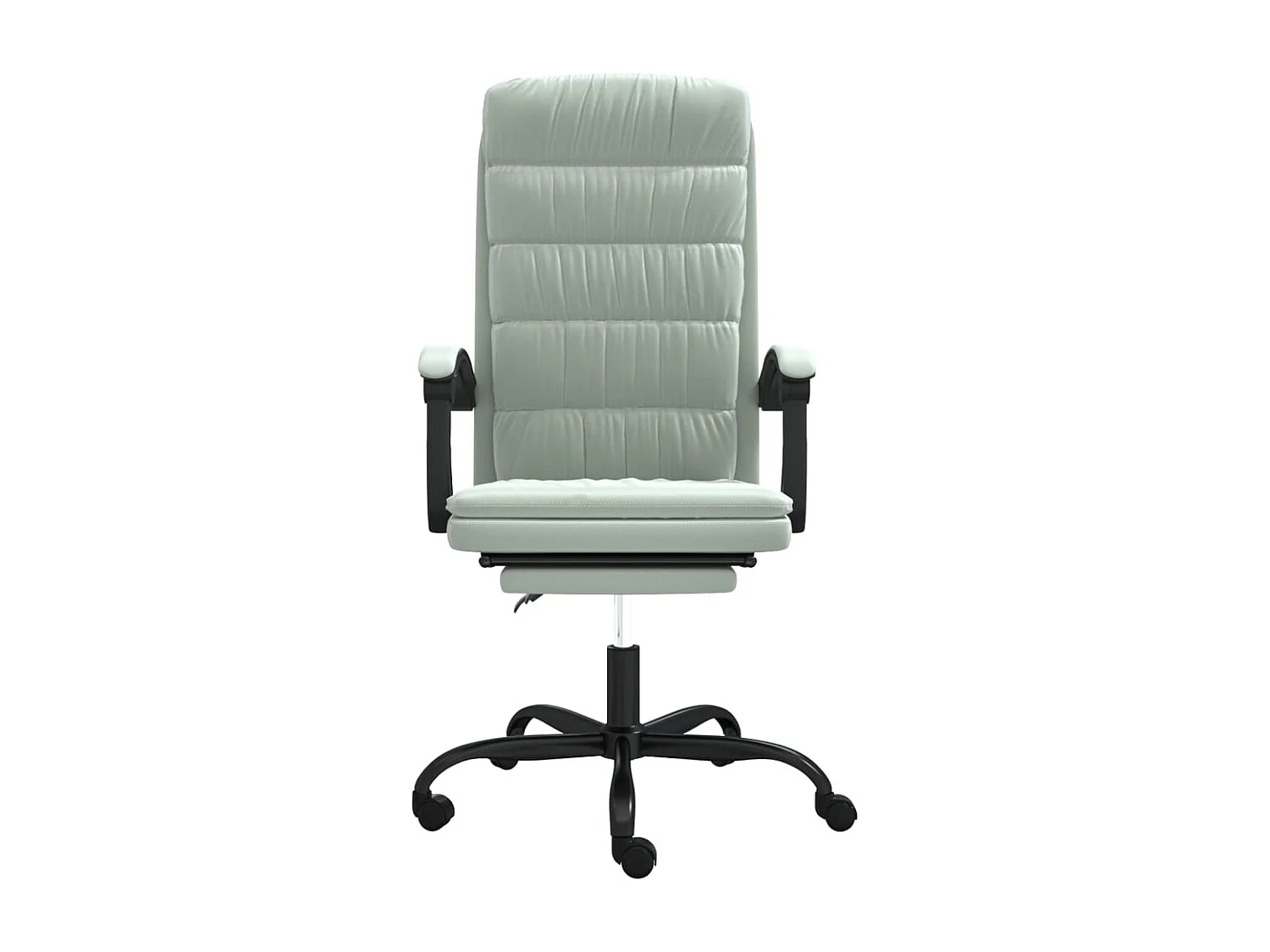 Cadeira de escritório reclinável veludo cinzento-claro