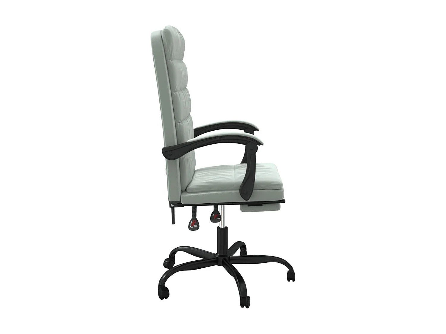 Cadeira de escritório reclinável veludo cinzento-claro