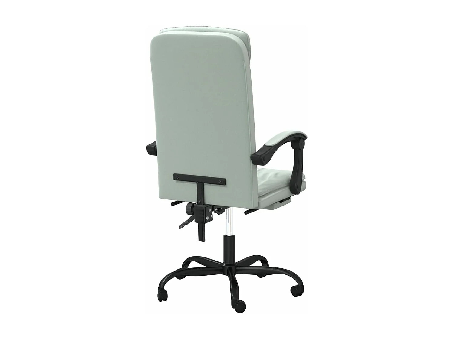 Cadeira de escritório reclinável veludo cinzento-claro