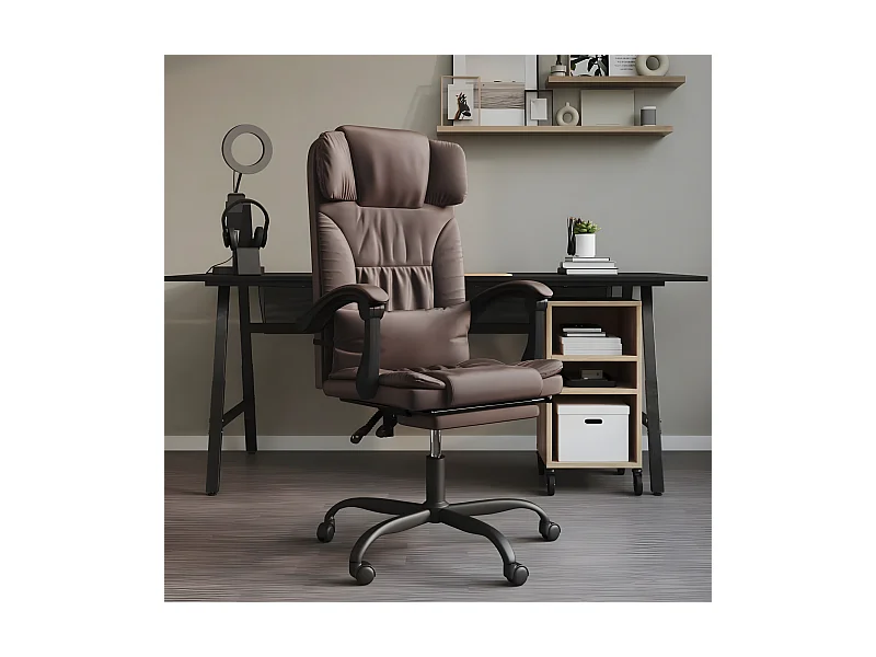 Fauteuil inclinable de bureau Marron Similicuir