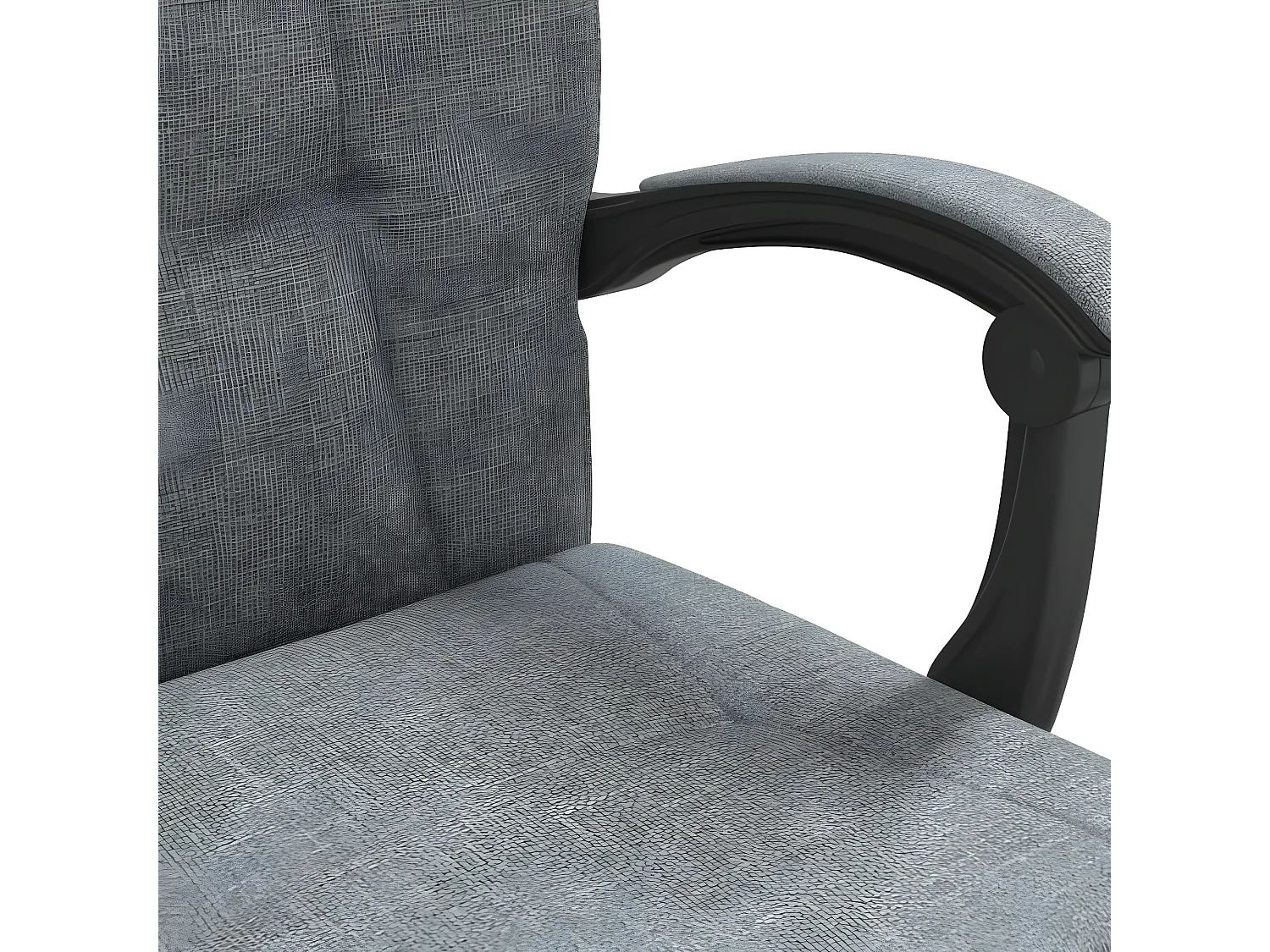 Silla de oficina reclinable de tela gris oscuro