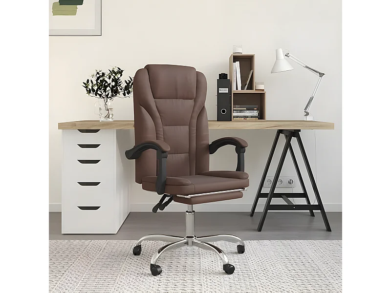 Fauteuil inclinable de bureau Marron Similicuir
