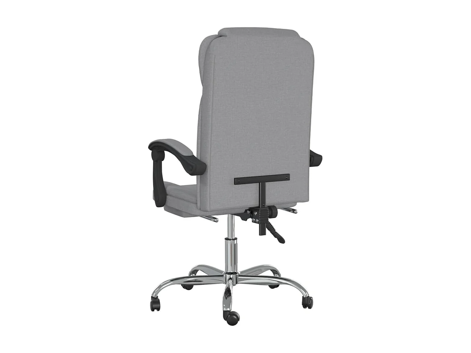 Cadeira de escritório reclinável tecido cinzento-claro