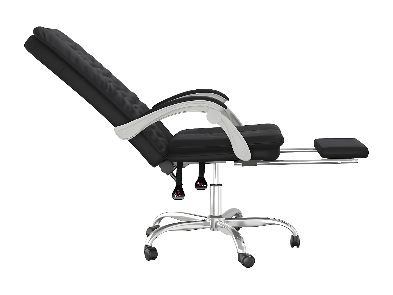 Fauteuil inclinable de bureau Noir Similicuir