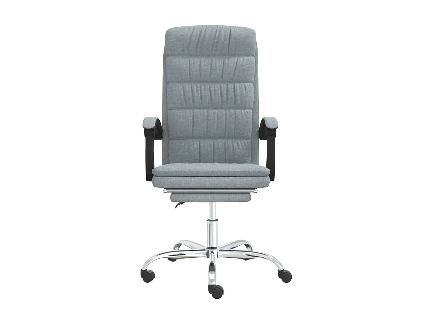 Kantoorstoel verstelbaar stof lichtgrijs