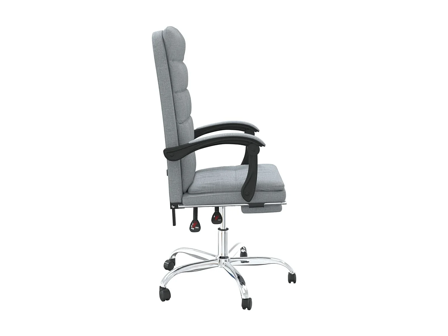 Kantoorstoel verstelbaar stof lichtgrijs