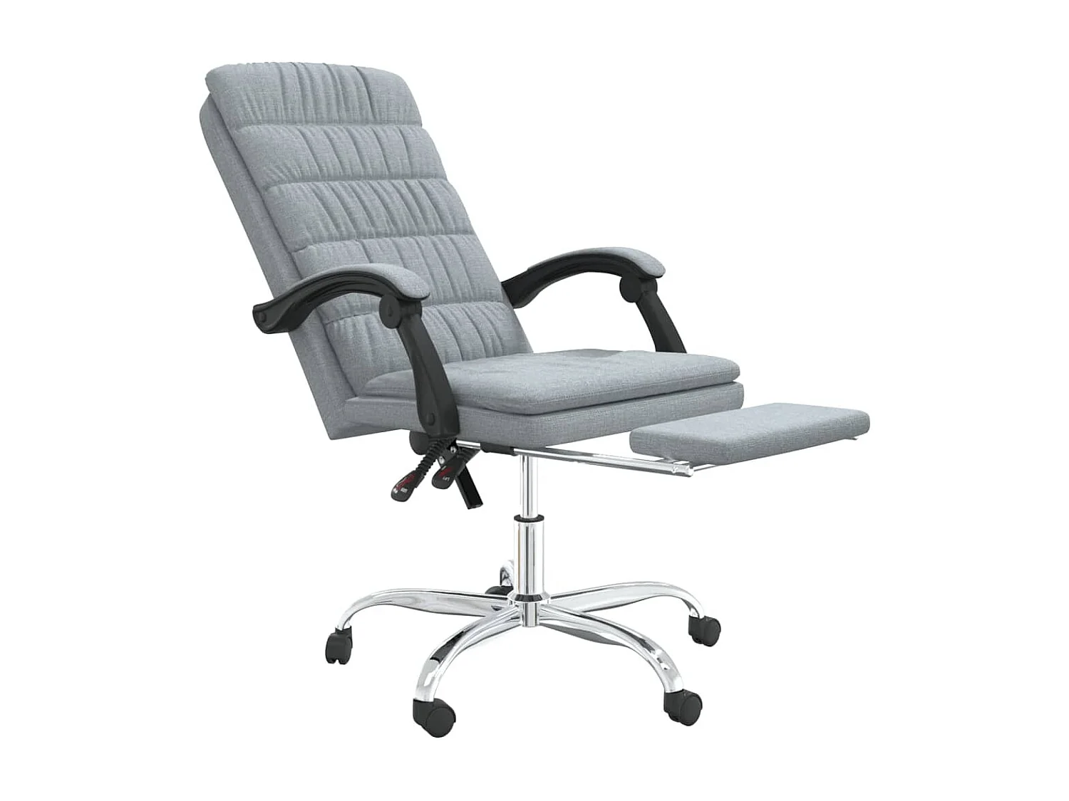 Kantoorstoel verstelbaar stof lichtgrijs