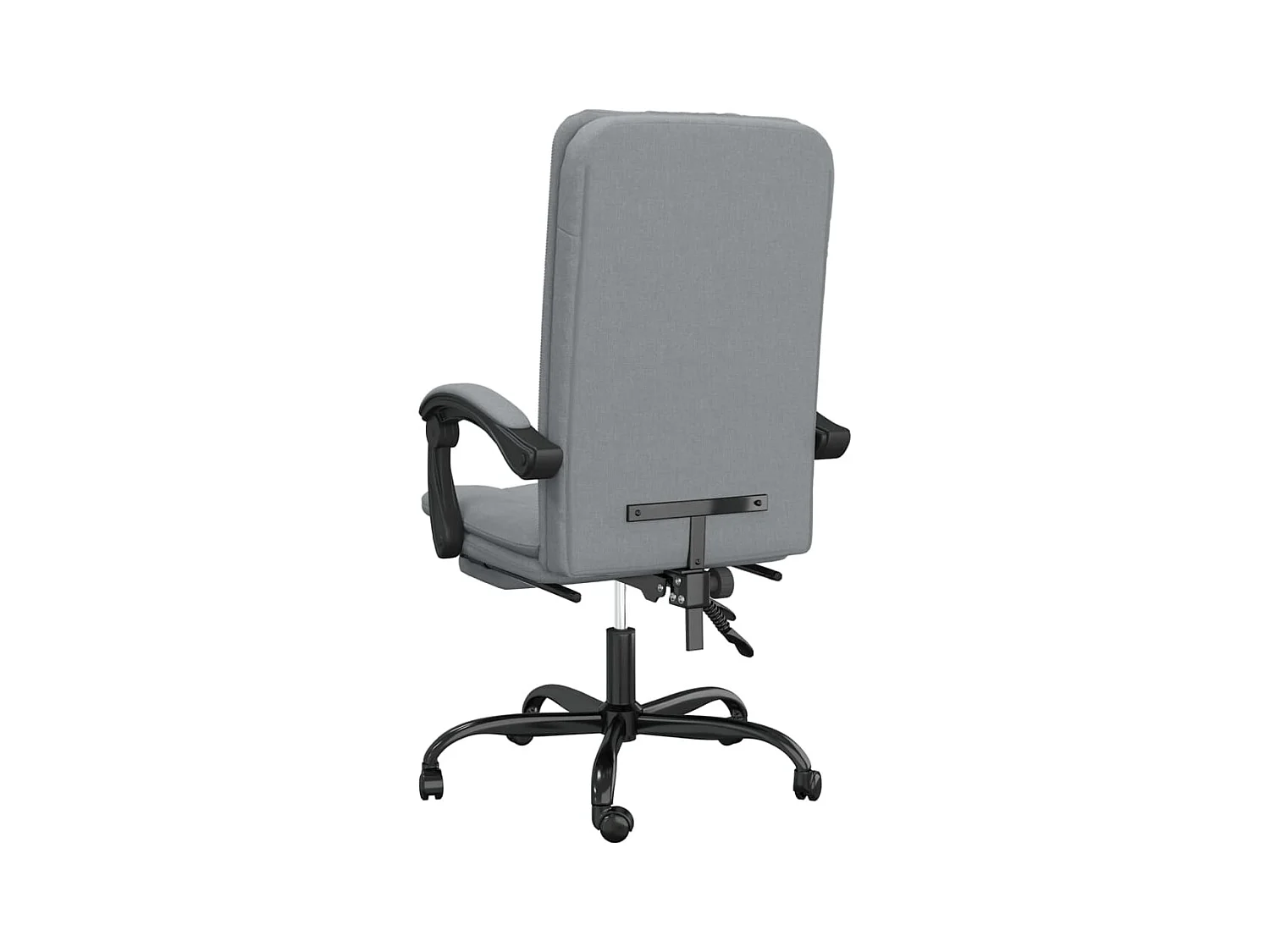 Kantoorstoel verstelbaar stof lichtgrijs