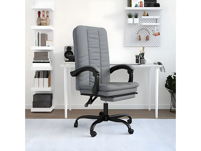 Fauteuil inclinable de bureau Gris clair Tissu