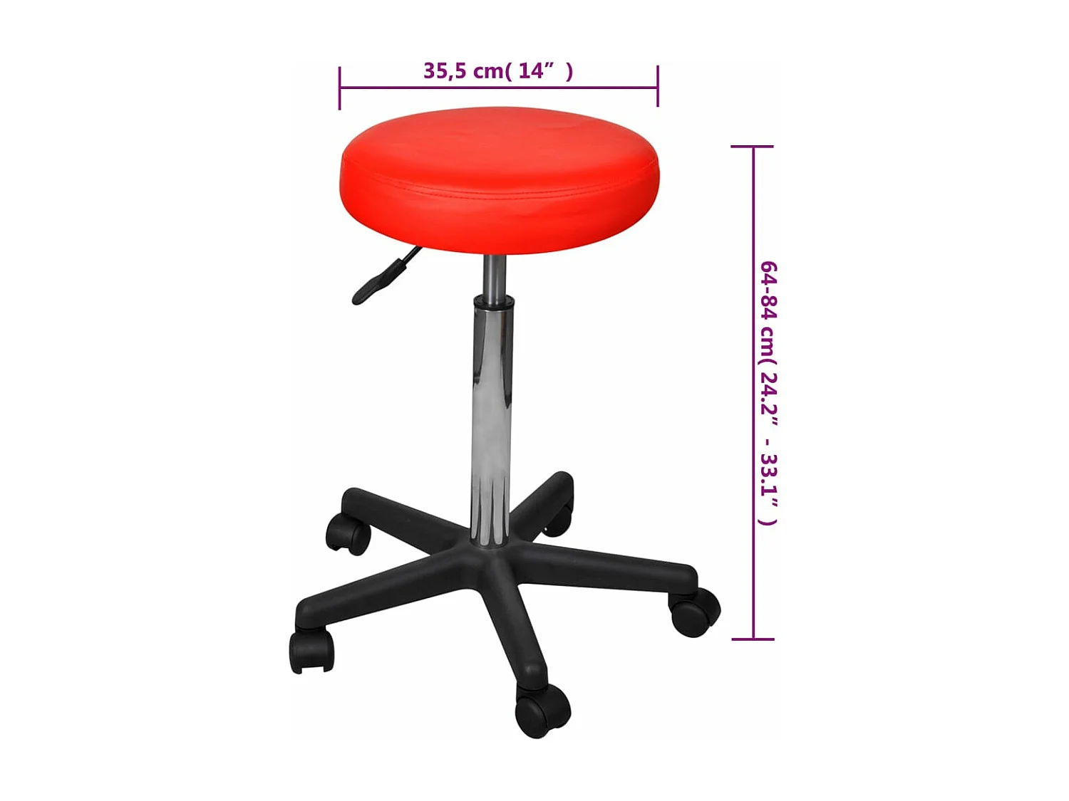 Banco de escritório vermelho