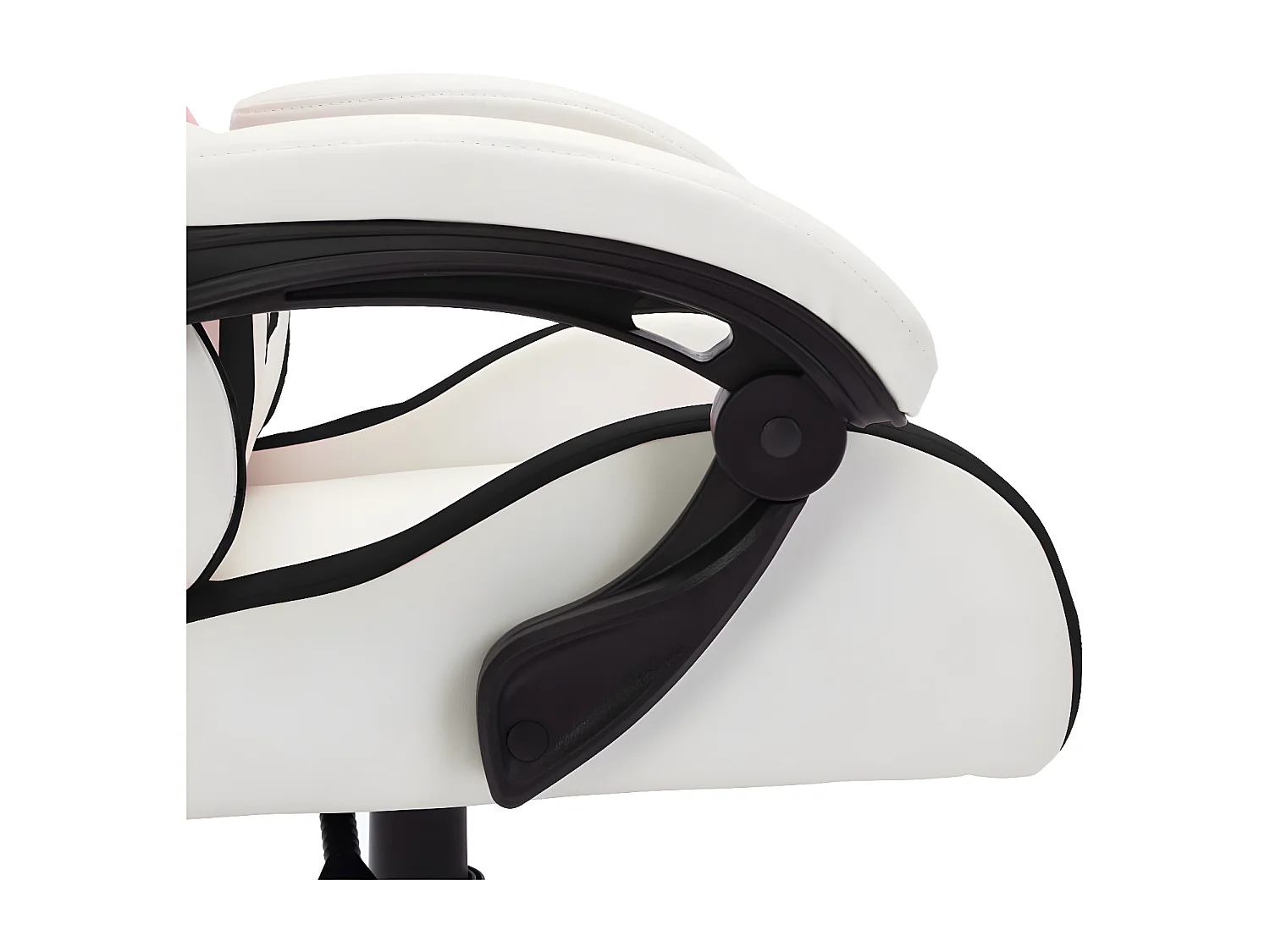 Silla gaming con luces LED RGB cuero sintético blanco y negro