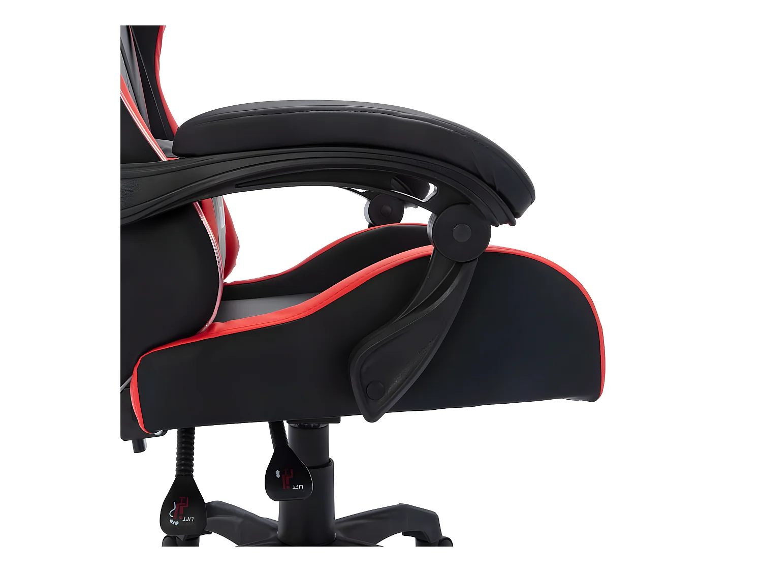 Fauteuil de jeux vidéo avec LED RVB Rouge et noir Similicuir