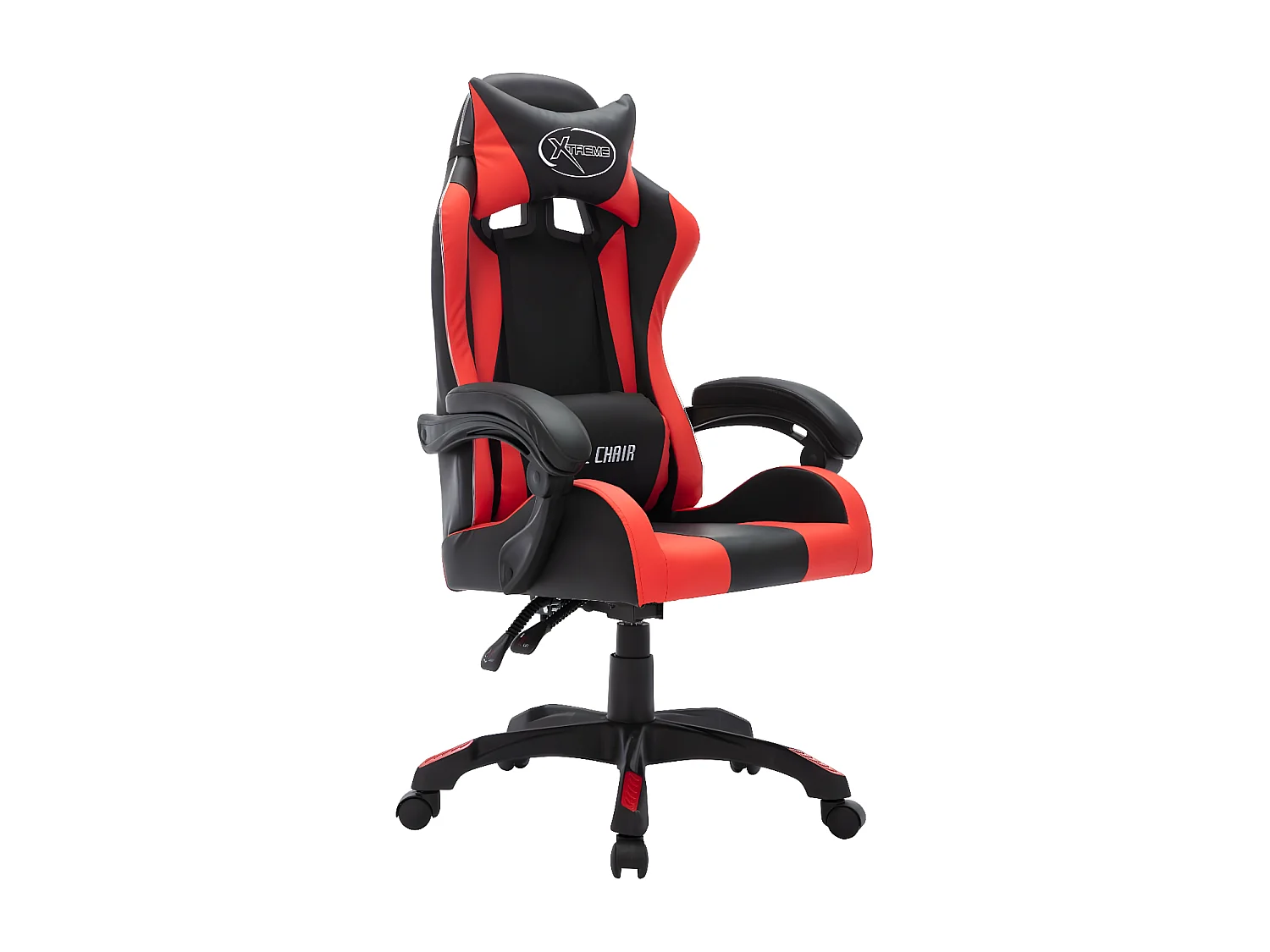 Fauteuil de jeux vidéo avec LED RVB Rouge et noir Similicuir