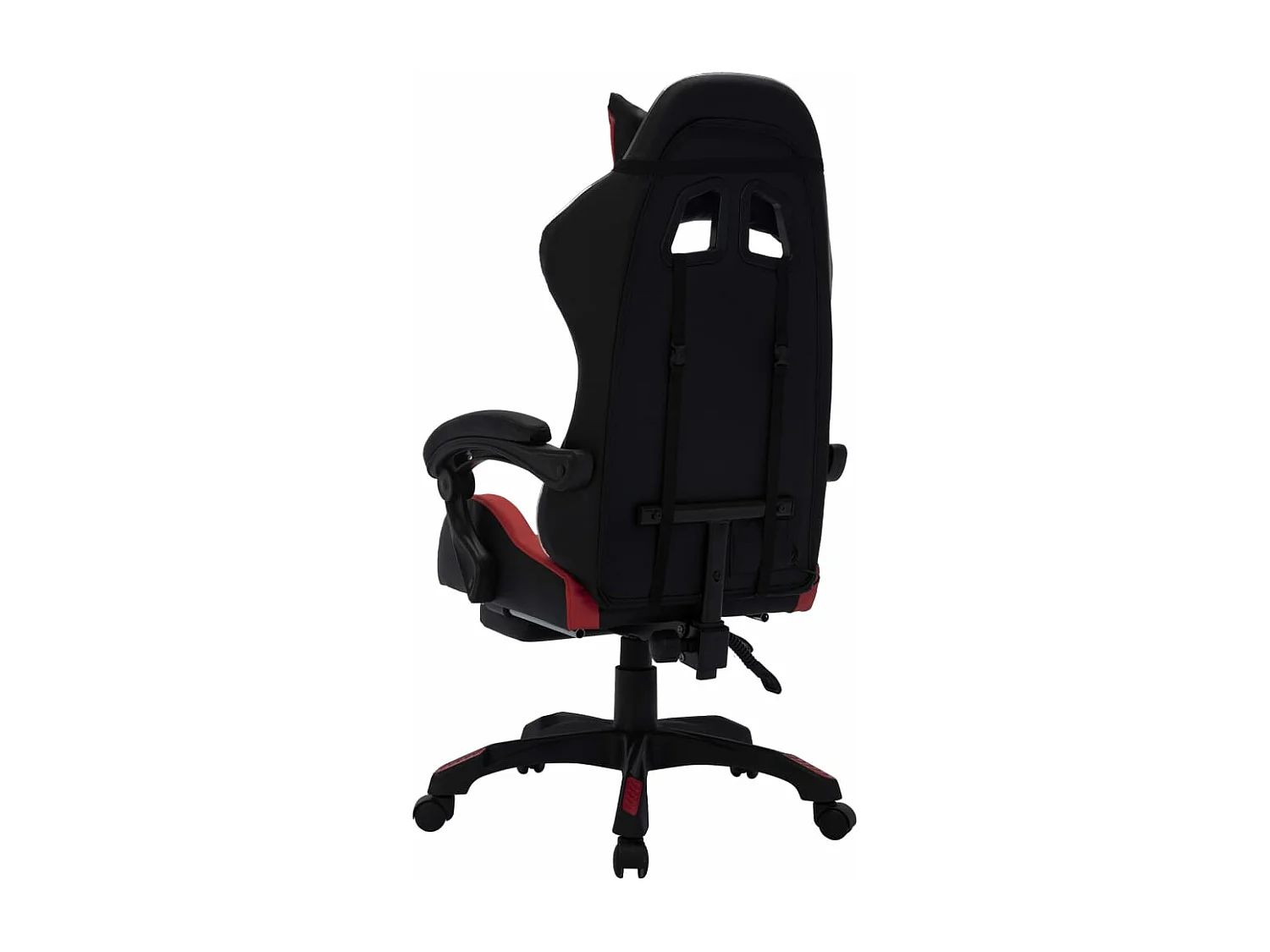 Fauteuil de jeux vidéo avec LED RVB Bordeaux et noir Similicuir