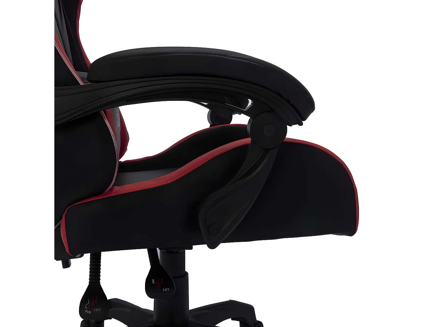 Fauteuil de jeux vidéo avec LED RVB Bordeaux et noir Similicuir