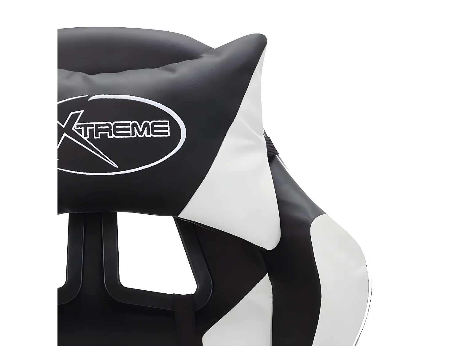 Fauteuil de jeux vidéo avec LED RVB Blanc et noir Similicuir