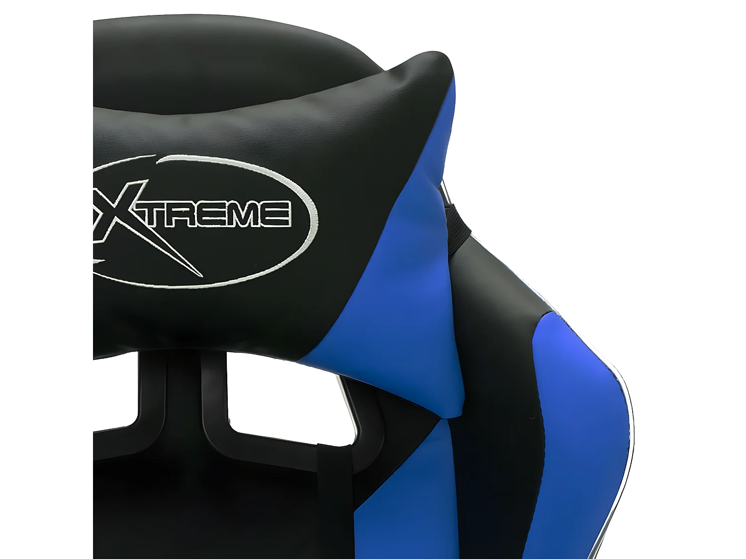 Silla gaming con luces LED RGB cuero sintético azul y negro