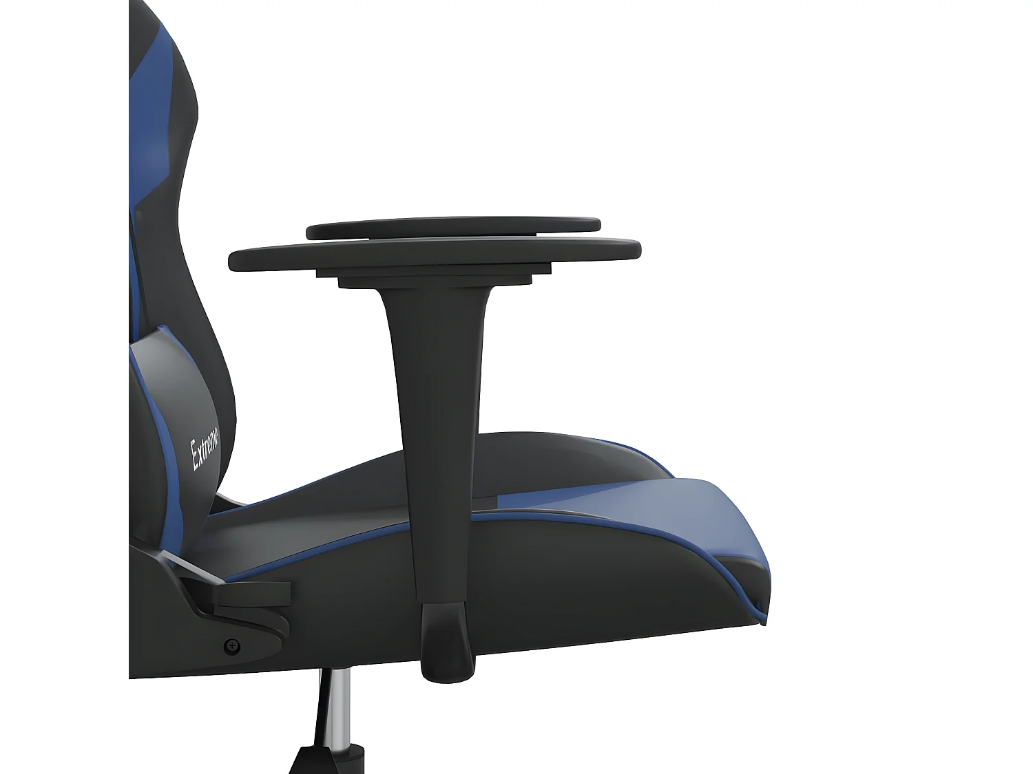 Cadeira de gaming couro artificial preto e azul