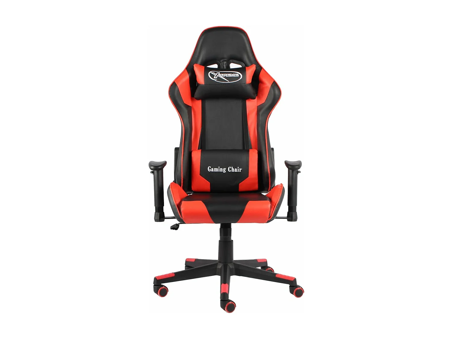 Silla gaming giratoria PVC rojo