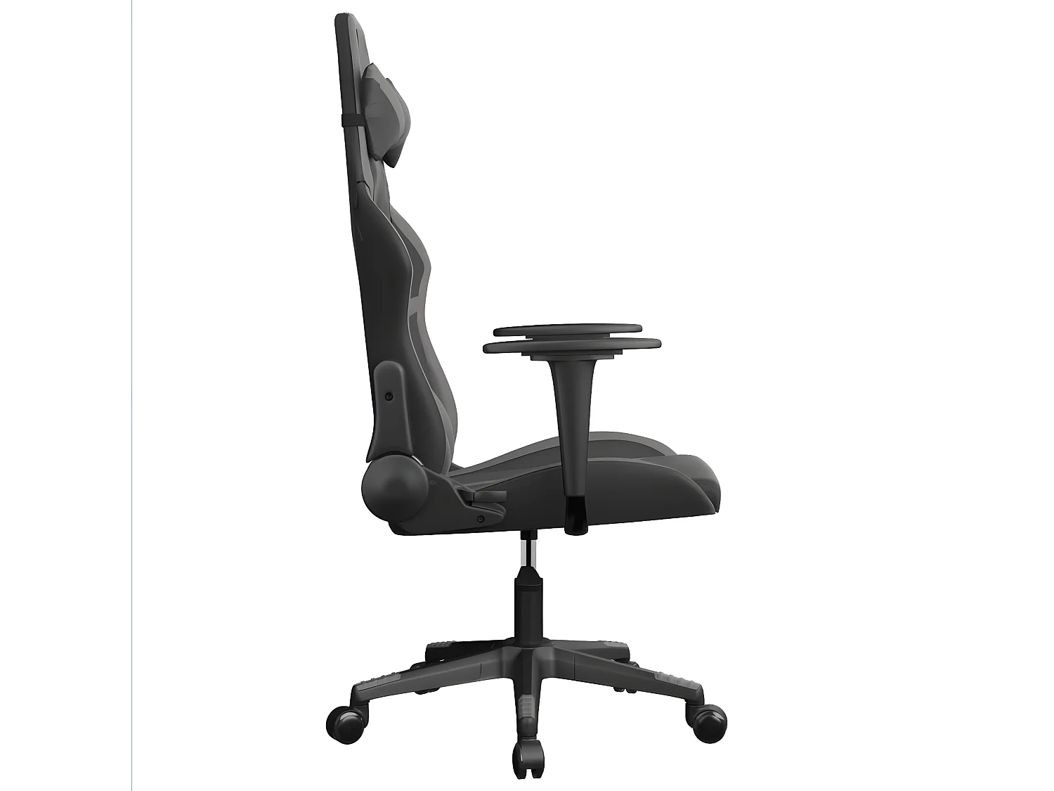 Chaise de jeu de massage Noir et gris Similicuir