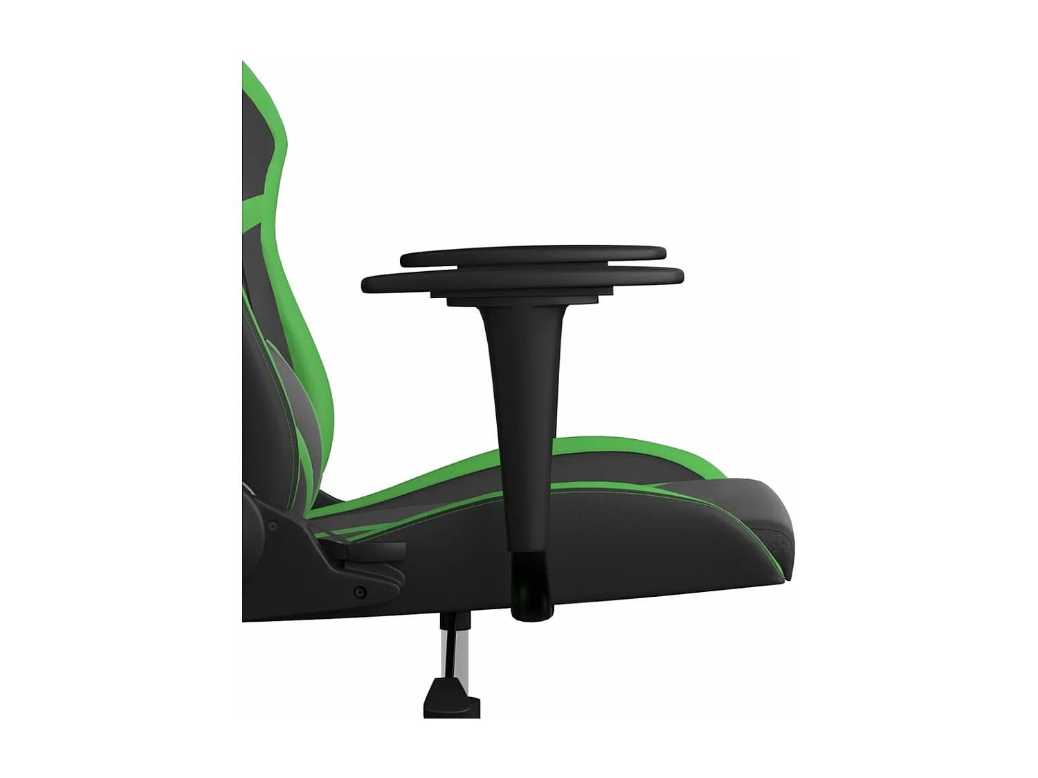 Cadeira gaming couro artificial preto e verde
