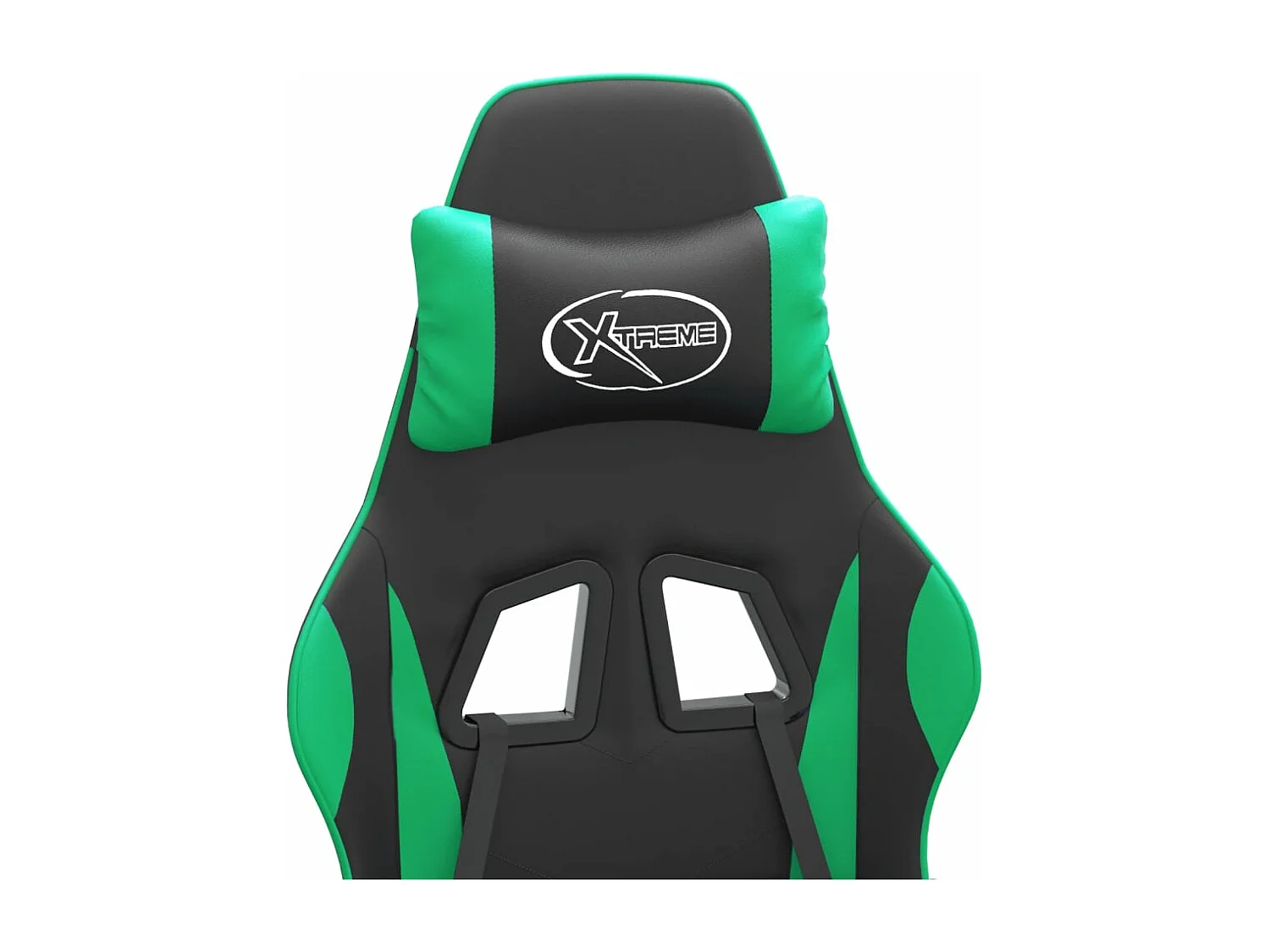 Silla gaming giratoria cuero sintético negro y verde