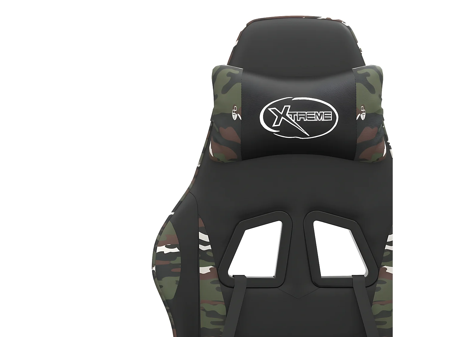 Silla gaming giratoria y reposapiés cuero sintético