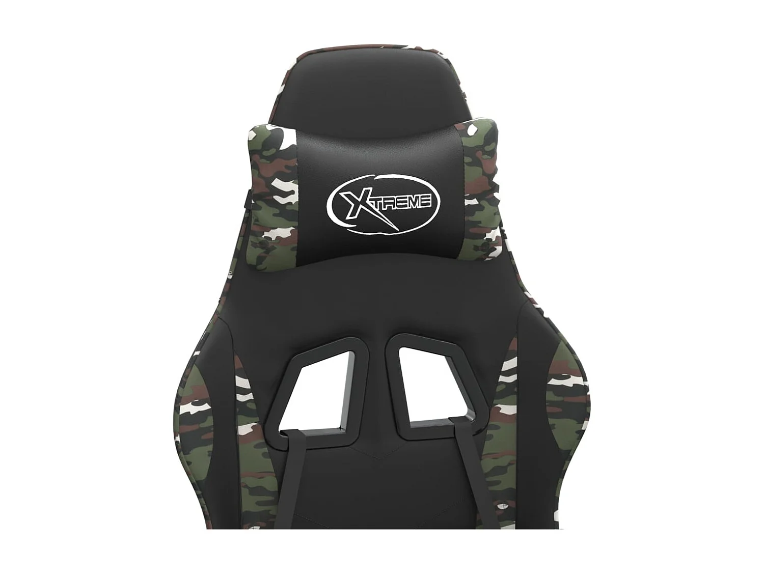 Chaise de jeu pivotante repose-pied Noir camouflage Similicuir