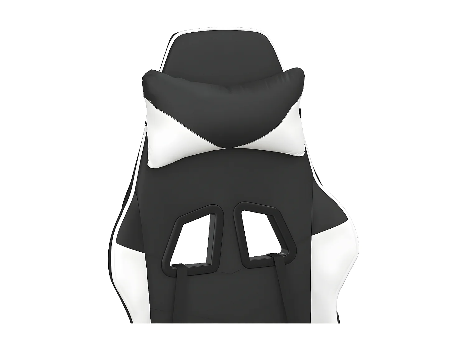 Chaise de jeu de massage avec repose-pied Noir&Blanc Similicuir