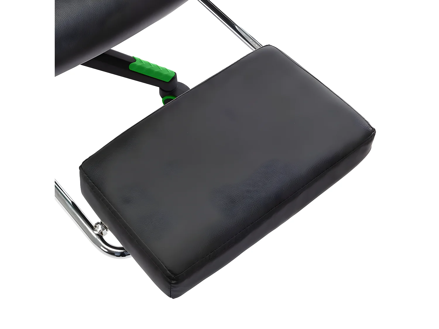 Chaise de jeu avec repose-pied Noir et vert Cuir artificiel