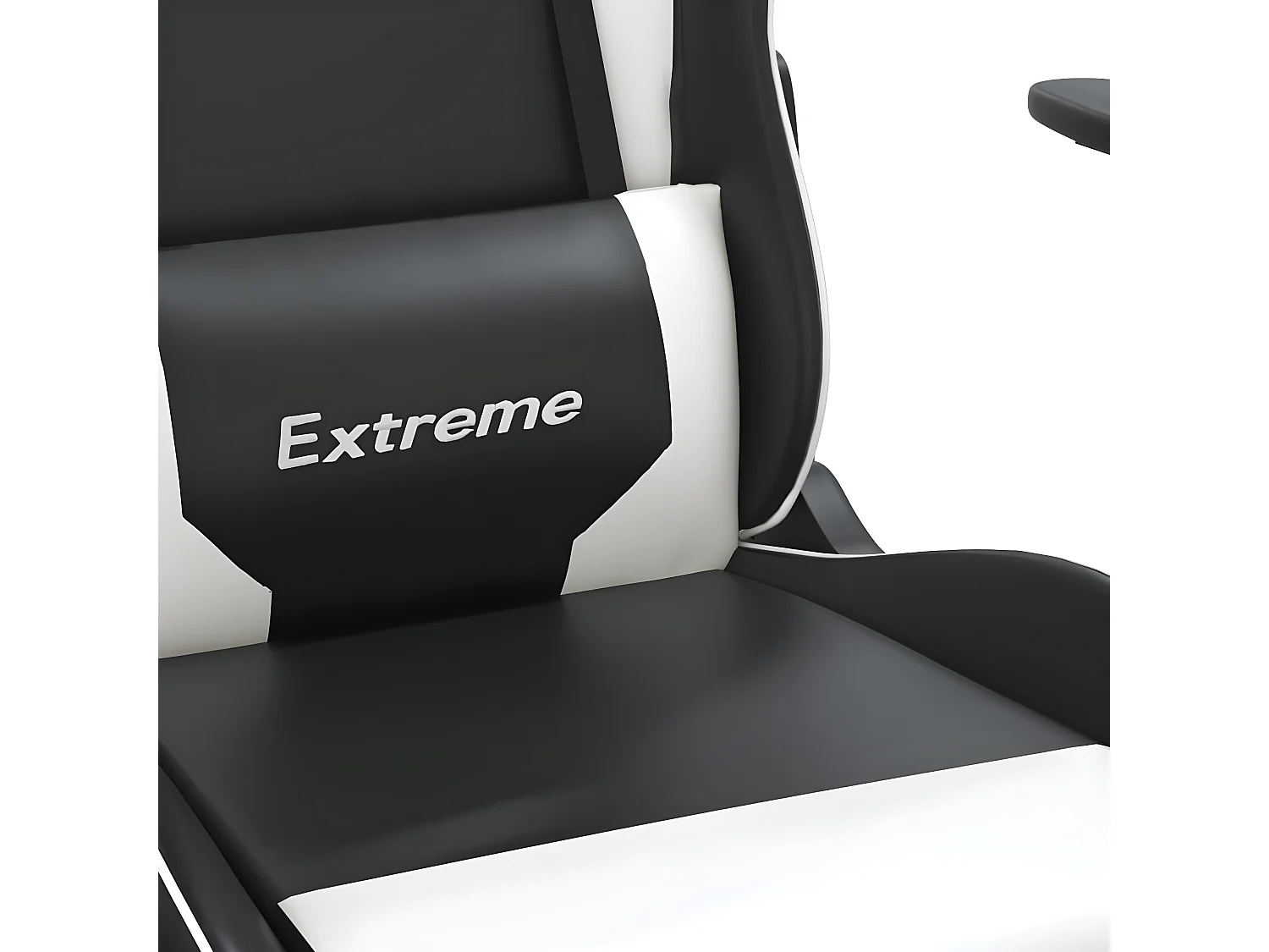 piezas Silla gaming cuero sintético negro y blanco