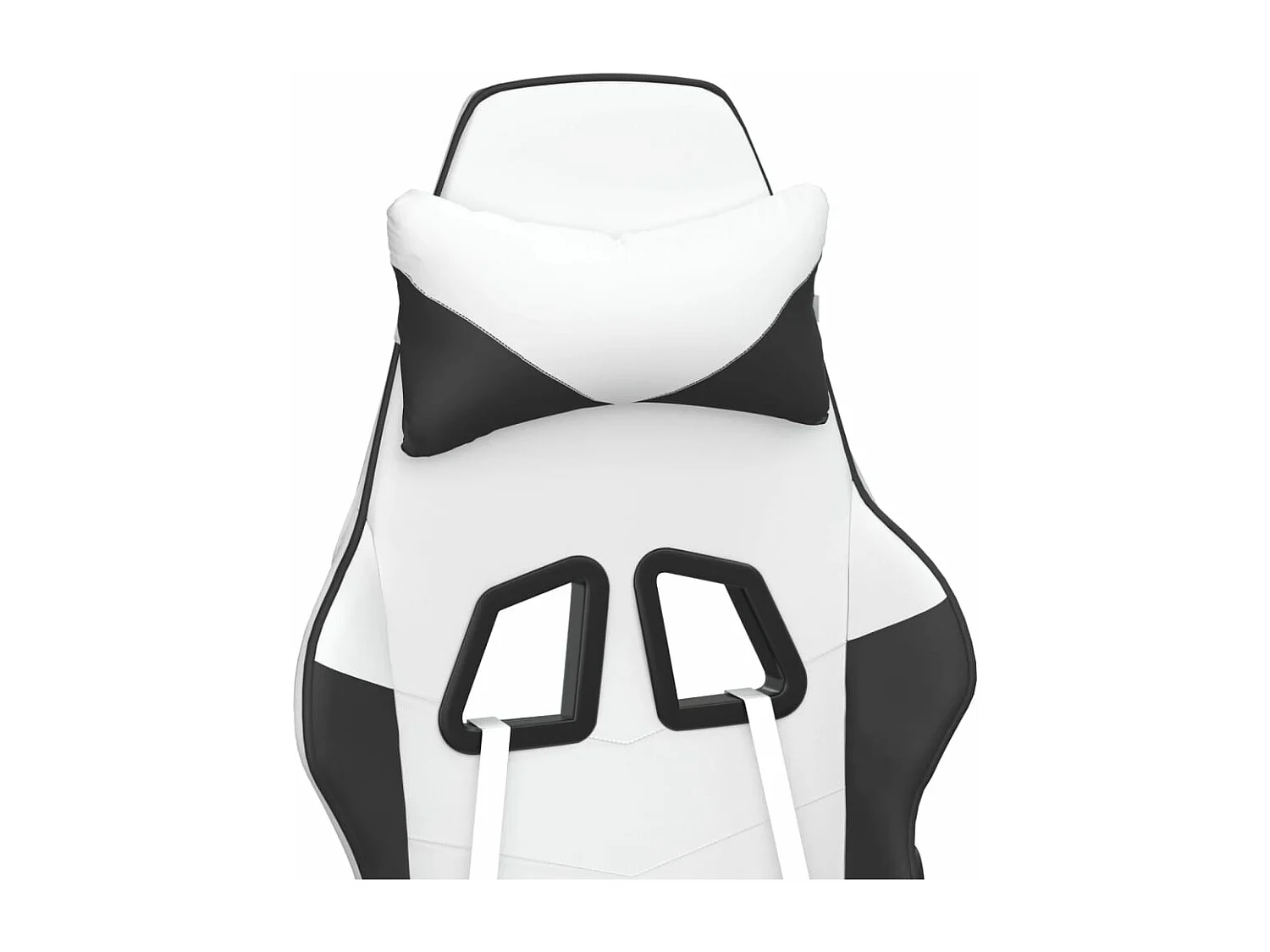 Massage gamestoel kunstleer wit en zwart