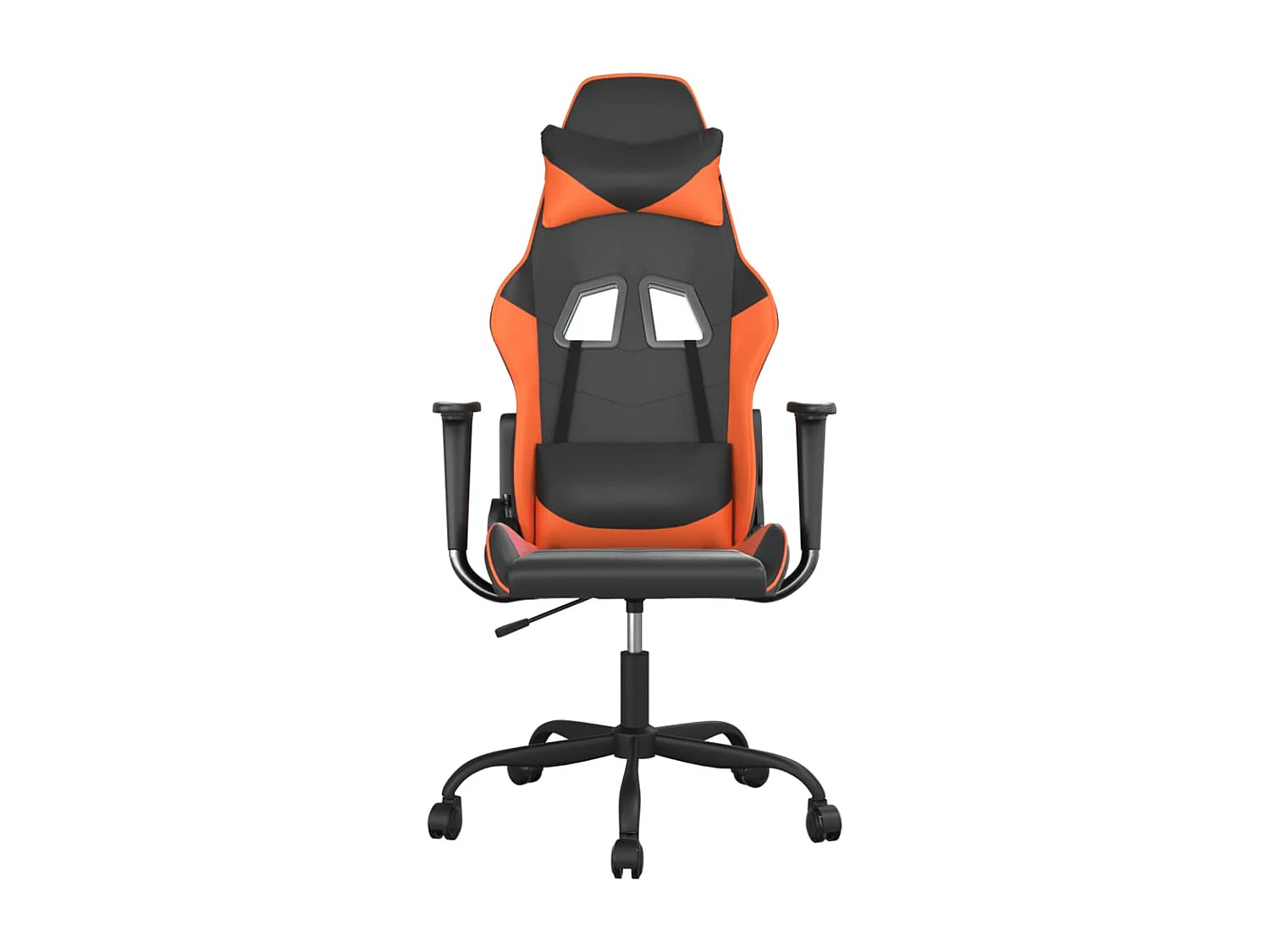 Chaise de jeu de massage Noir et orange Similicuir