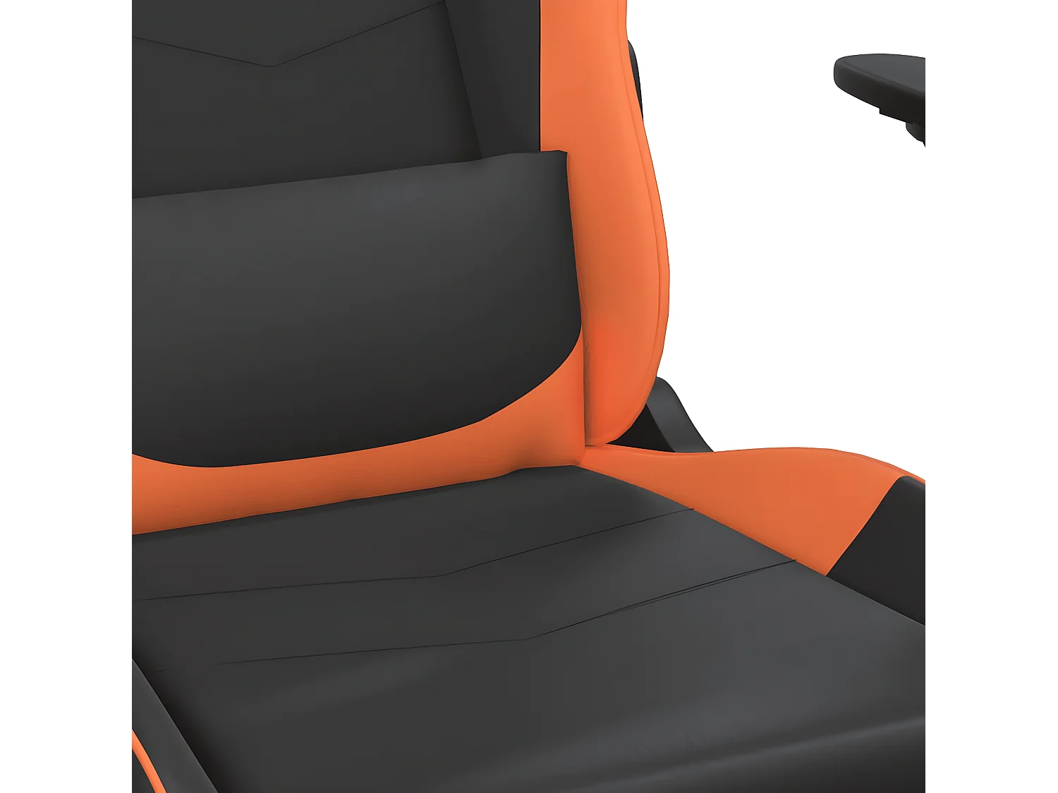 Chaise de jeu de massage Noir et orange Similicuir