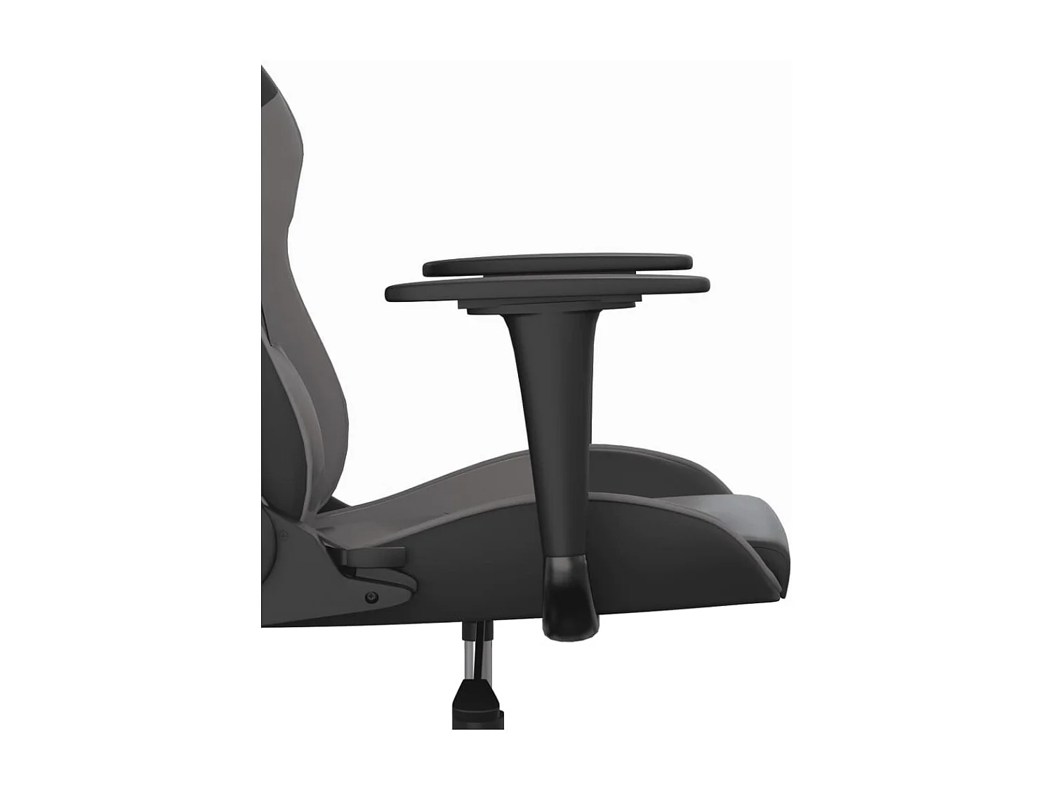 piezas Silla gaming de masaje cuero sintético negro y gris