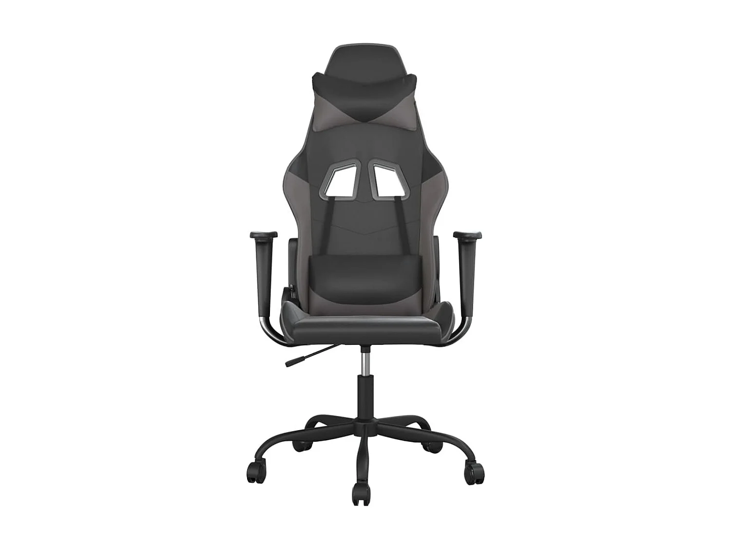 piezas Silla gaming cuero sintético negro y gris