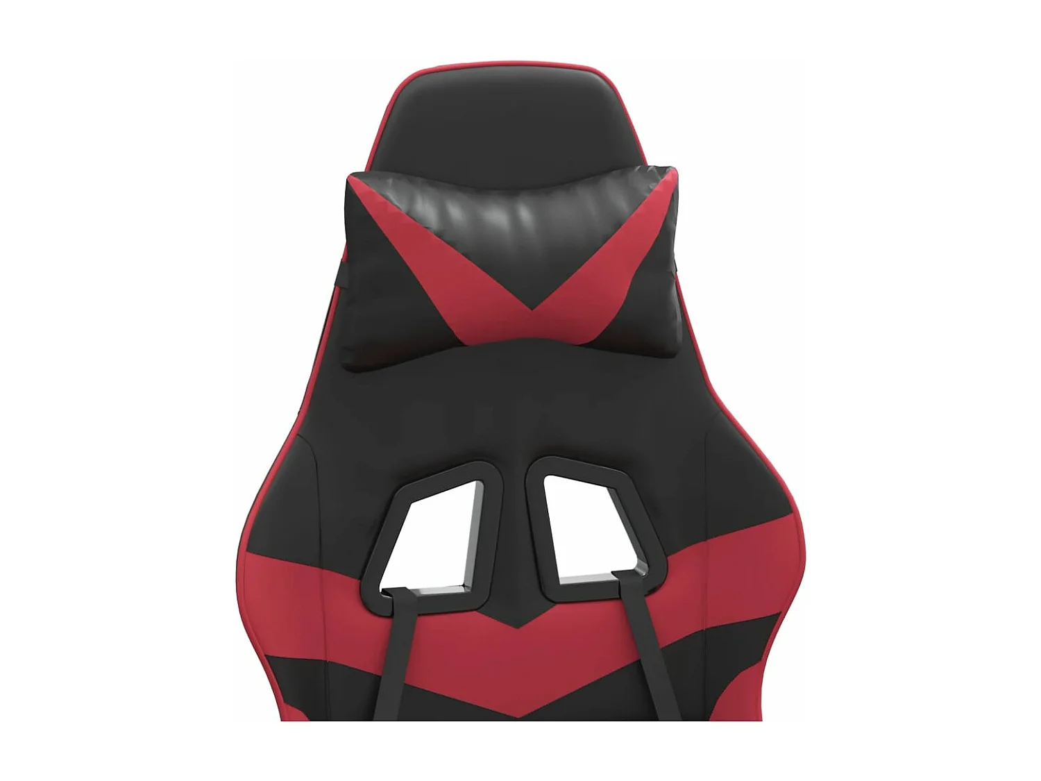 Cadeira gaming couro artificial preto e vermelho tinto