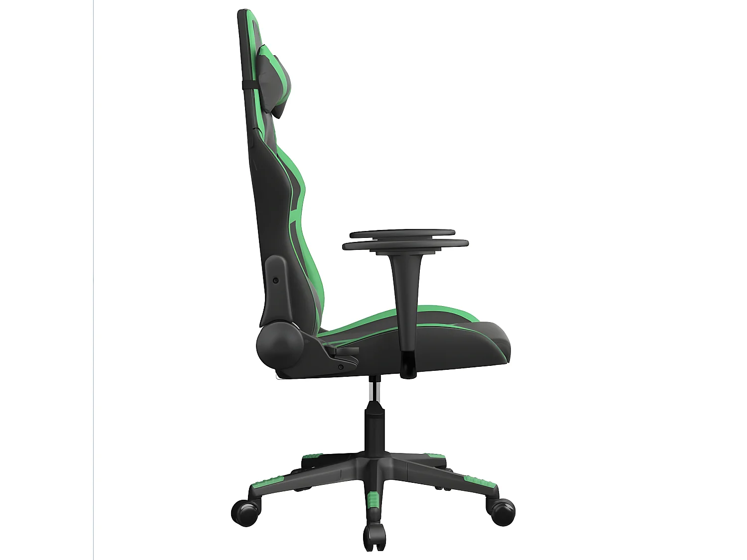Chaise de jeu de massage Noir et vert Similicuir