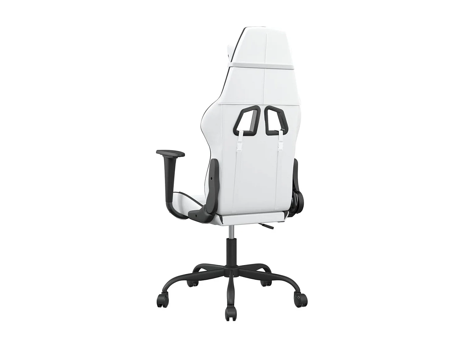 piezas Silla gaming cuero sintético blanco y negro