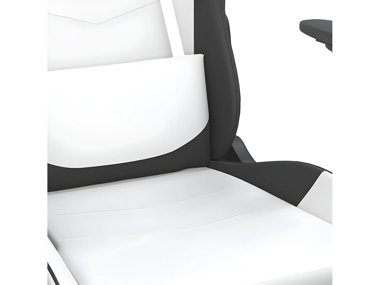 piezas Silla gaming cuero sintético blanco y negro