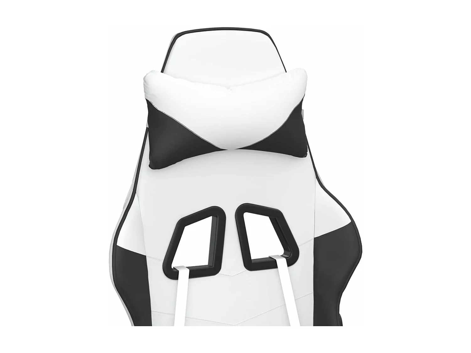 piezas Silla gaming cuero sintético blanco y negro