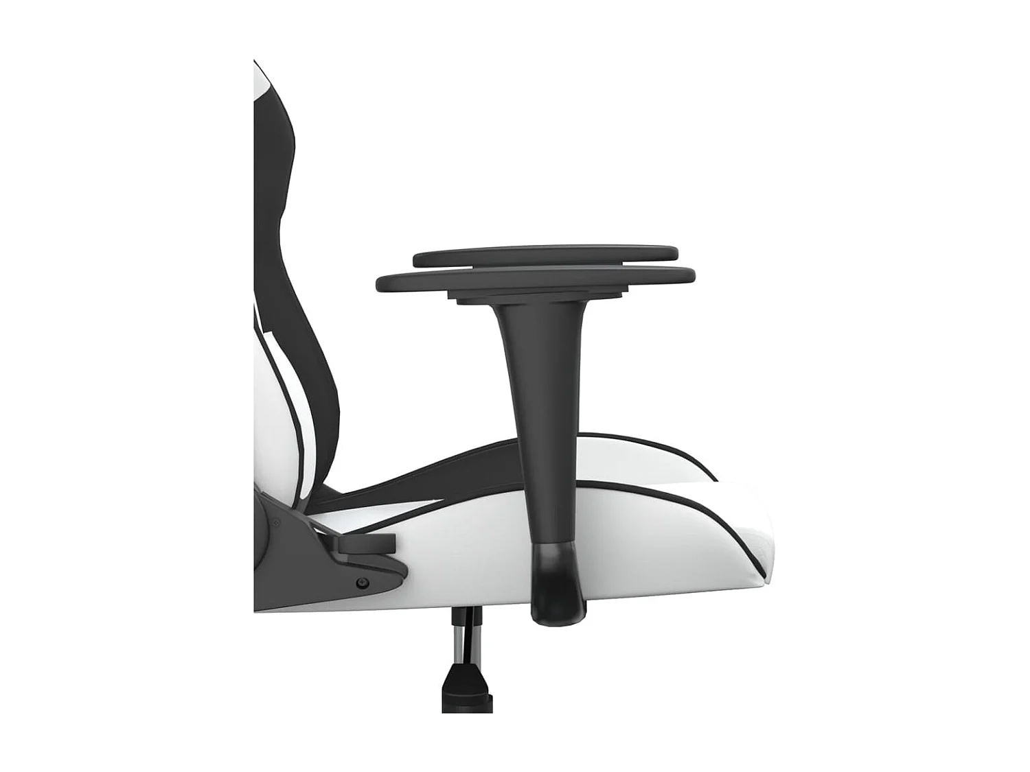 piezas Silla gaming cuero sintético blanco y negro