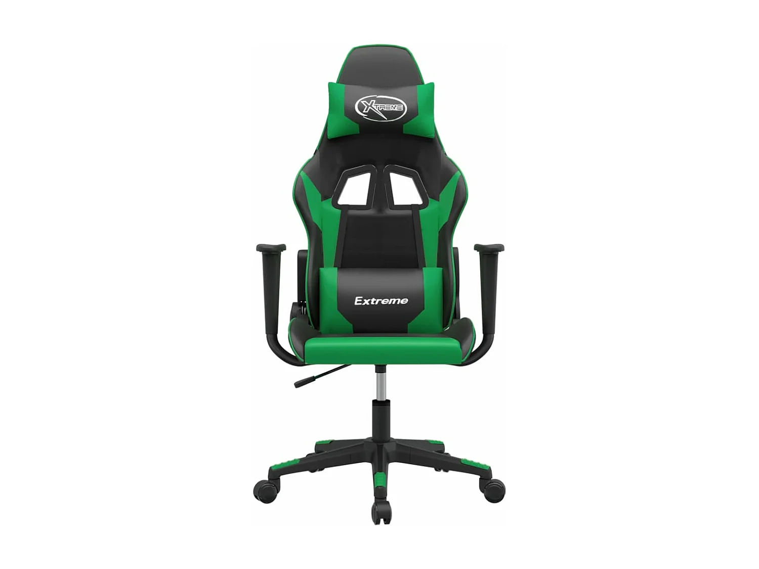 Chaise de jeu de massage Noir et vert Similicuir