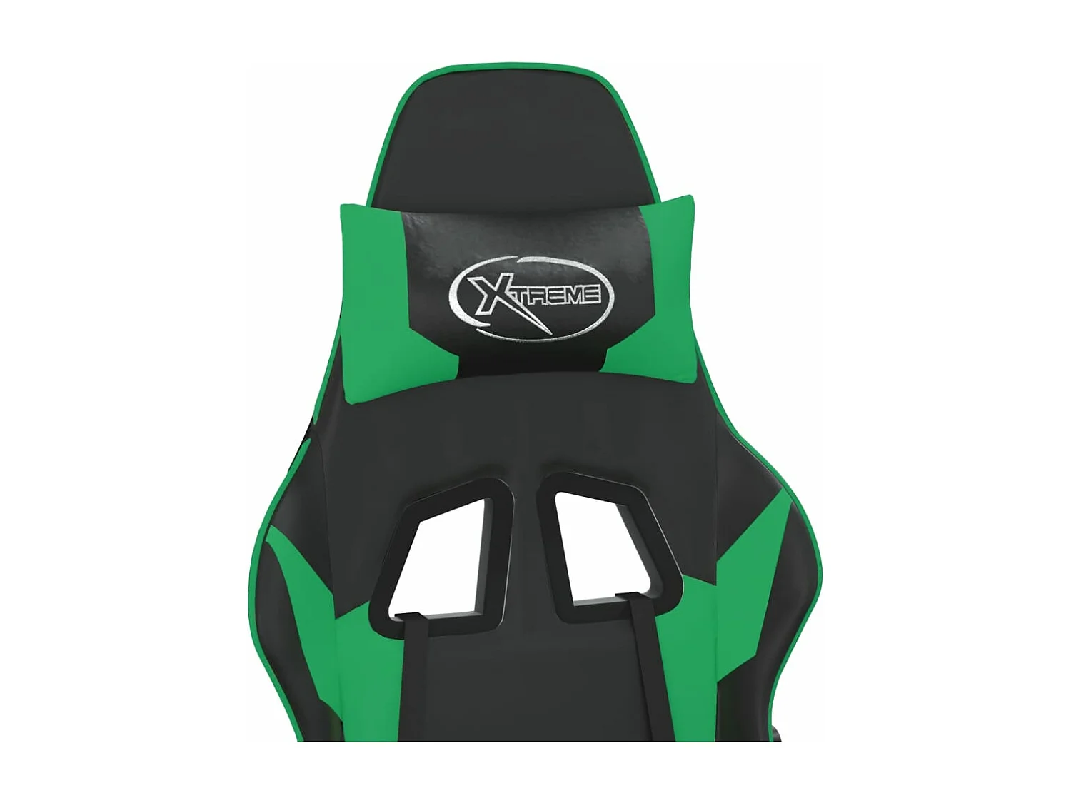 Chaise de jeu de massage Noir et vert Similicuir