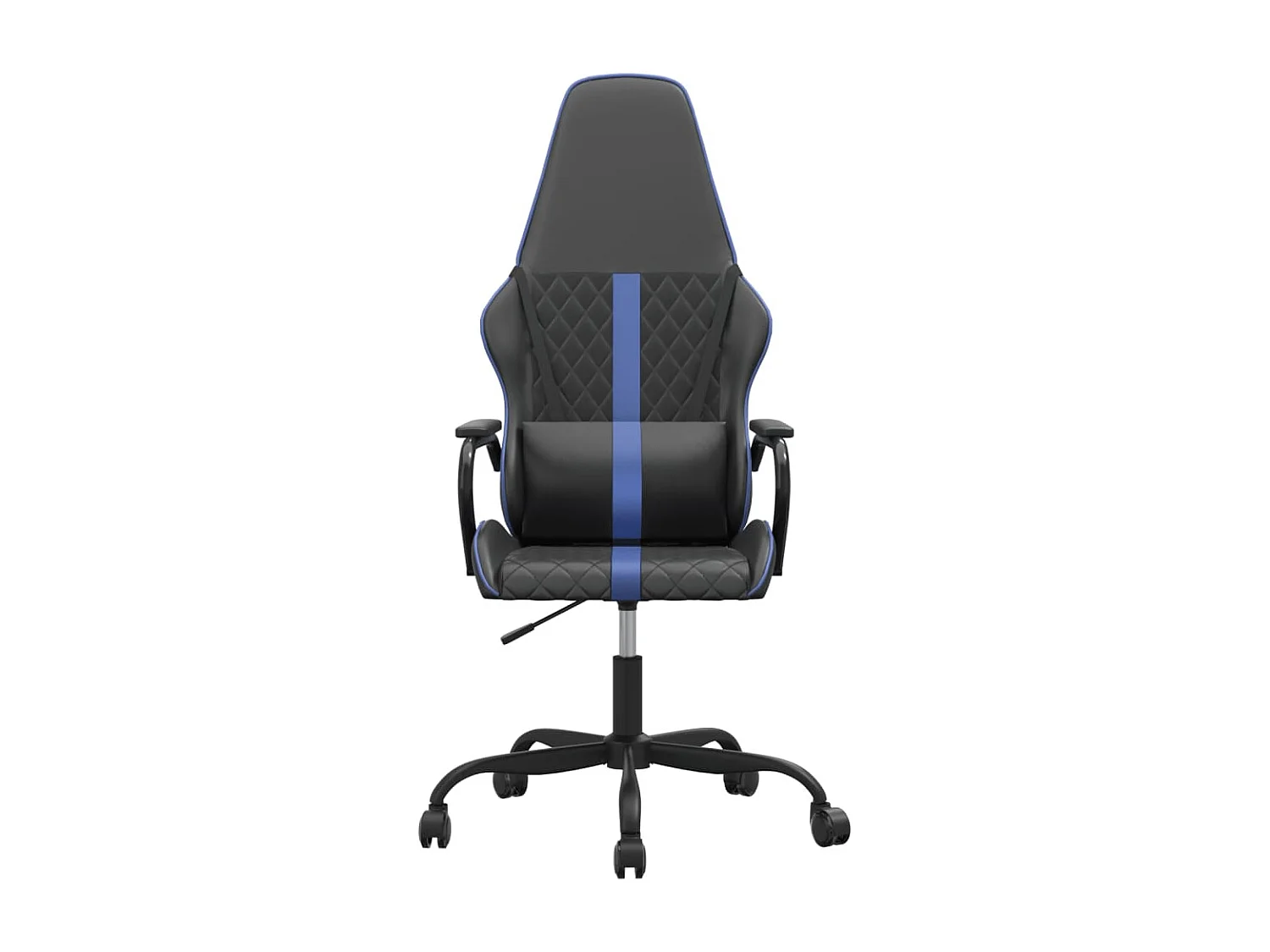 Cadeira gaming de massagens couro artificial azul e preto